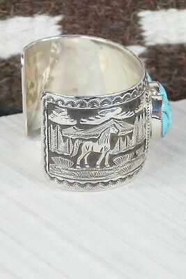 Navajo Turquoise and Sterling Silver Bracelet - Annie Lee
