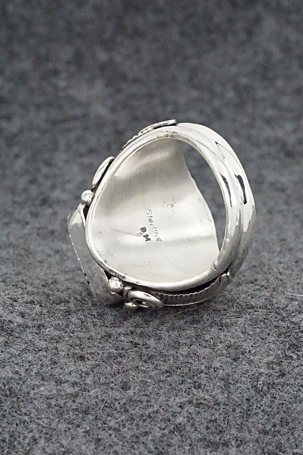 White Buffalo & Sterling Silver Ring - Darrell Morgan - Size 11