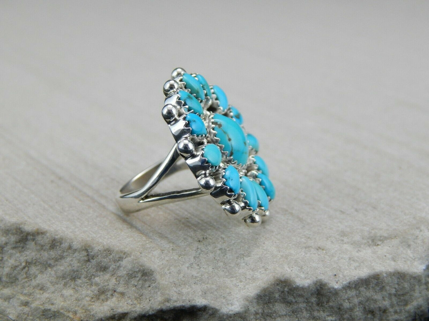 Navajo Sterling Silver & Turquoise Ring - Eric Wilson - High Lonesome Trading
