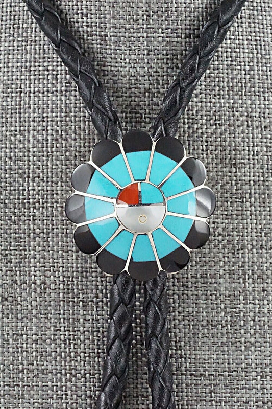 Multi Stone & Sterling Silver Bolo Tie - Denise Siutza