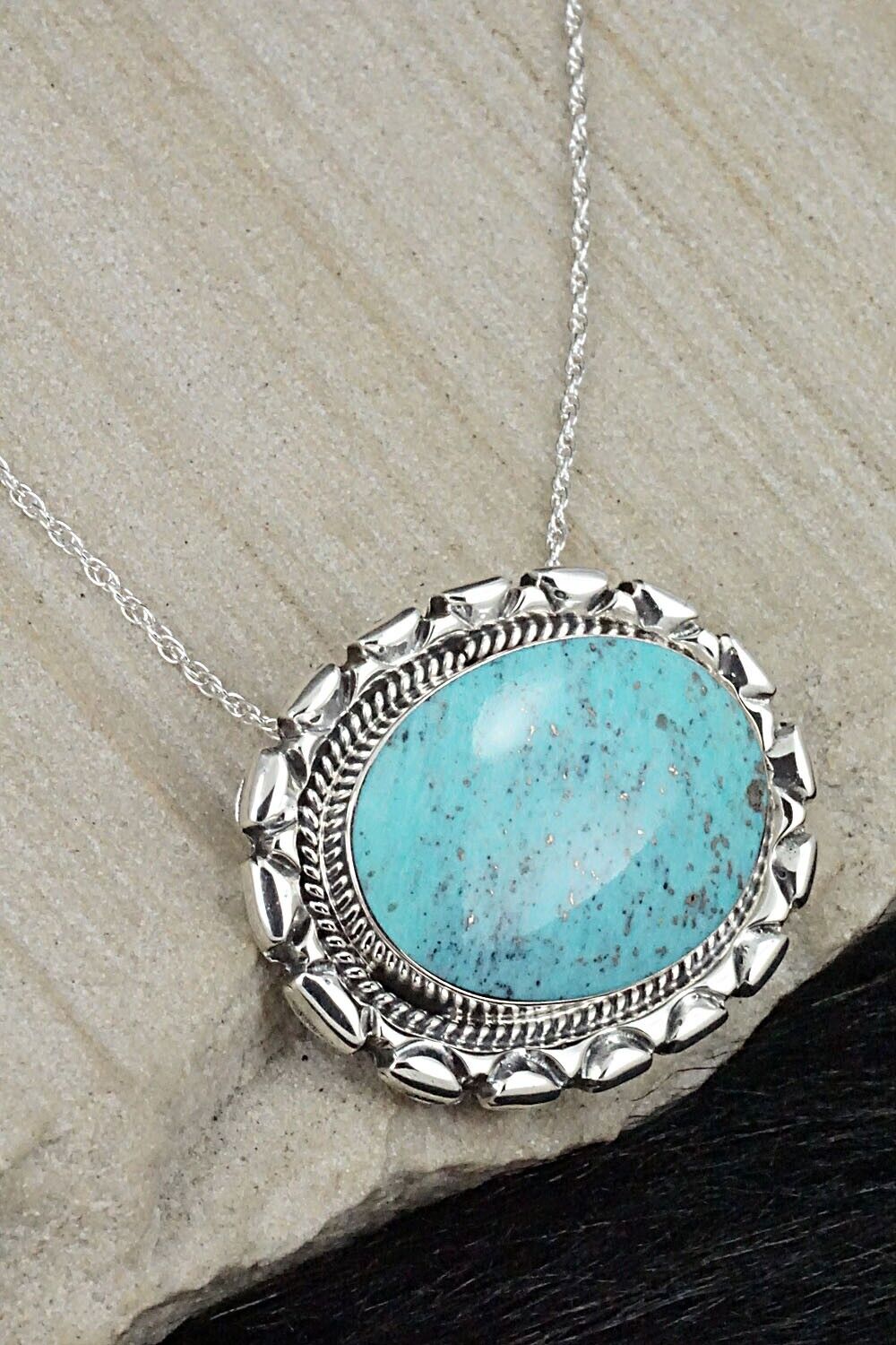 Turquoise & Sterling Silver Necklace - Jimson Belin