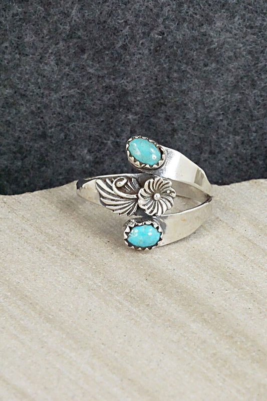 Turquoise & Sterling Silver Ring - Harris Largo - 10.5