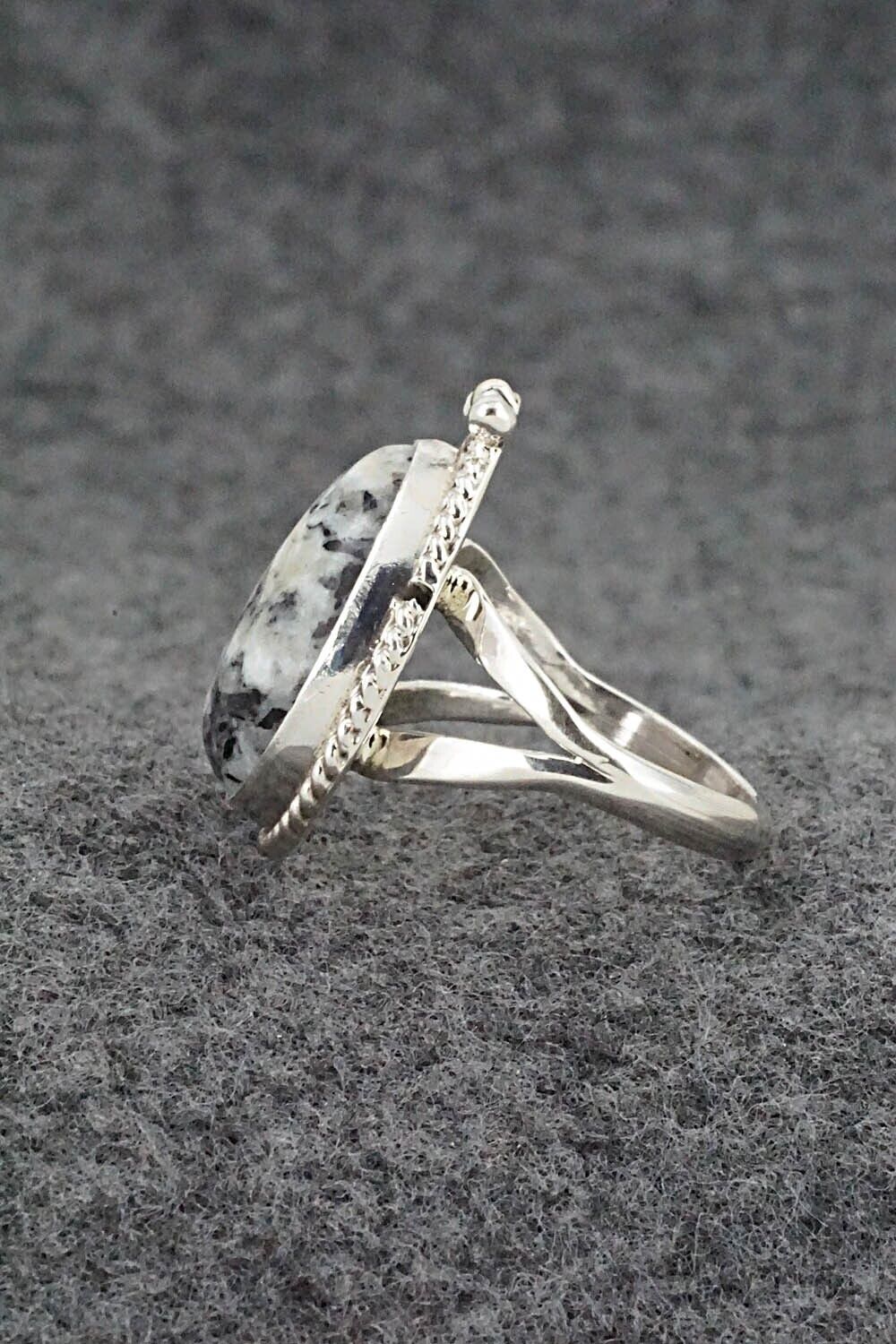 White Buffalo & Sterling Silver Ring - Benjamin Martinez - Size 6.75