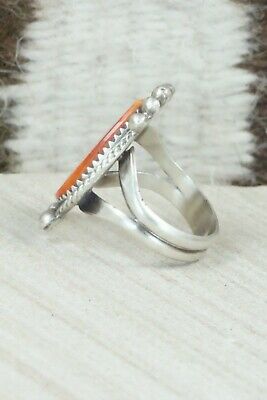 Spiny Oyster & Sterling Silver Ring - Selina Warner - Size 7.5