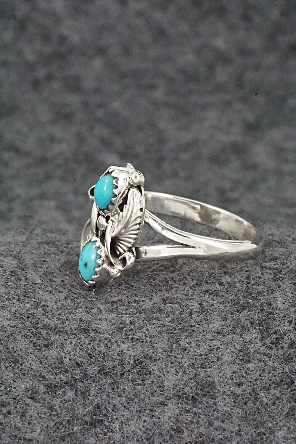 Turquoise & Sterling Silver Ring - William Begay - Size 8.5