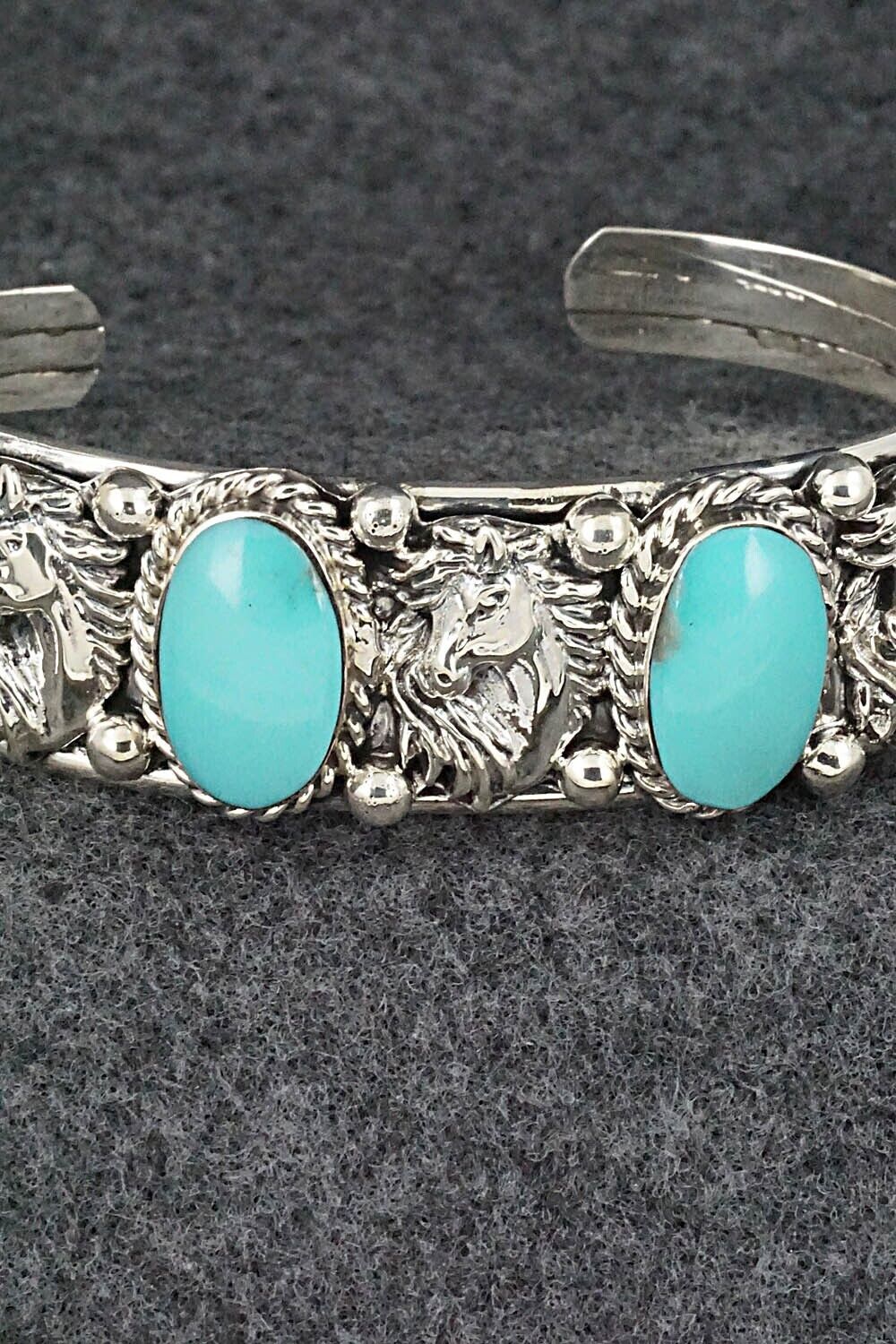 Turquoise & Sterling Silver Bracelet - Bobby Platero
