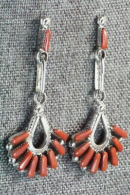 Coral & Sterling Silver Earrings - Carlene Hattie