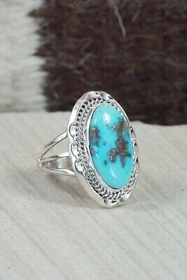Turquoise & Sterling Silver Ring - Samuel Yellowhair - Size 8.75
