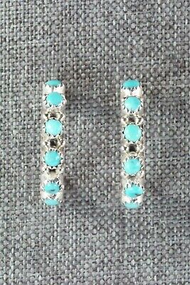 Turquoise & Sterling Silver Earrings - Gaynell Parker - High Lonesome Trading