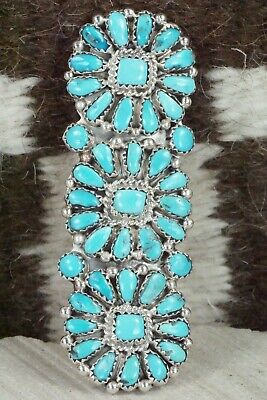 Turquoise and Sterling Silver Ring - Justina Wilson - Size 7.75