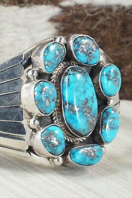 Turquoise & Sterling Silver Bracelet - Ted Brea