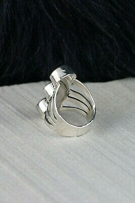 Navajo Pink Quartz and Sterling Silver Ring - Mike Smith - Size 6 - High Lonesome Trading