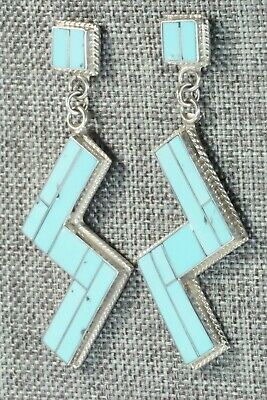 Turquoise & Sterling Silver Earrings - Richard Begay