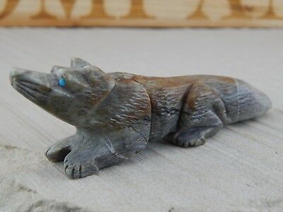Wolf Zuni Fetish - Tony Mackel - Zuni Wolf Carving - Native American - High Lonesome Trading