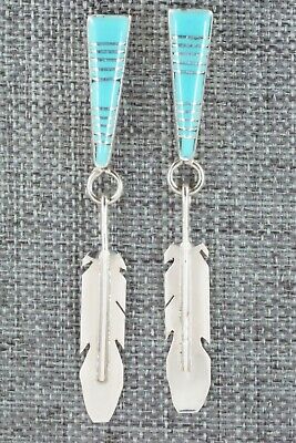 Turquoise & Sterling Silver Earrings - Terrence Panteah