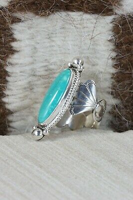 Navajo Turquoise and Sterling Silver Ring - Native American - Size 4.5