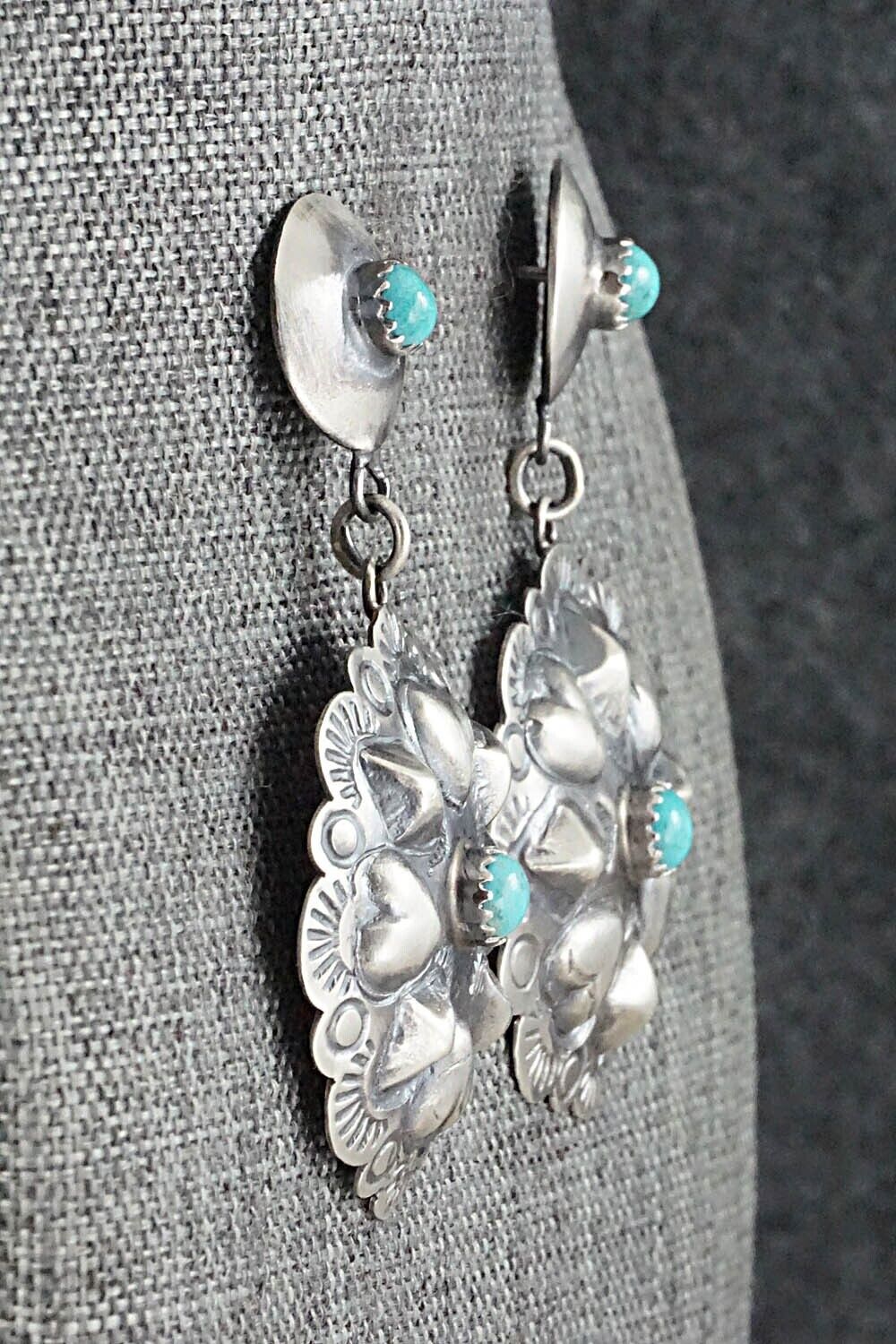 Turquoise & Sterling Silver Earrings - Gabrielle Yazzie