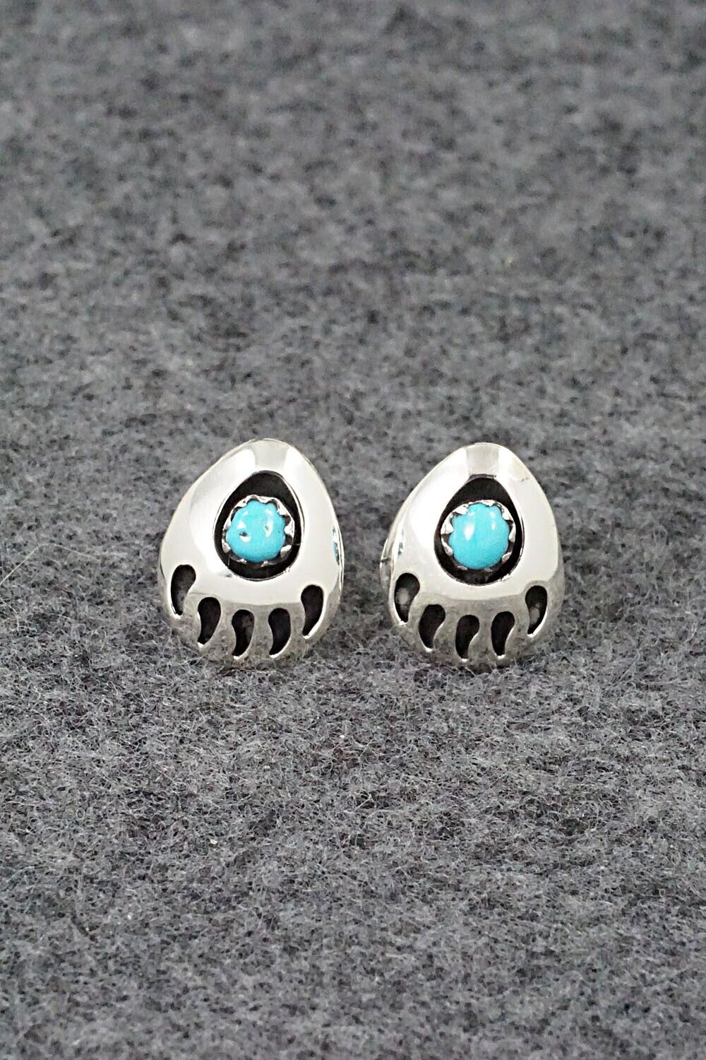 Turquoise & Sterling Silver Earrings - Gaynell Parker