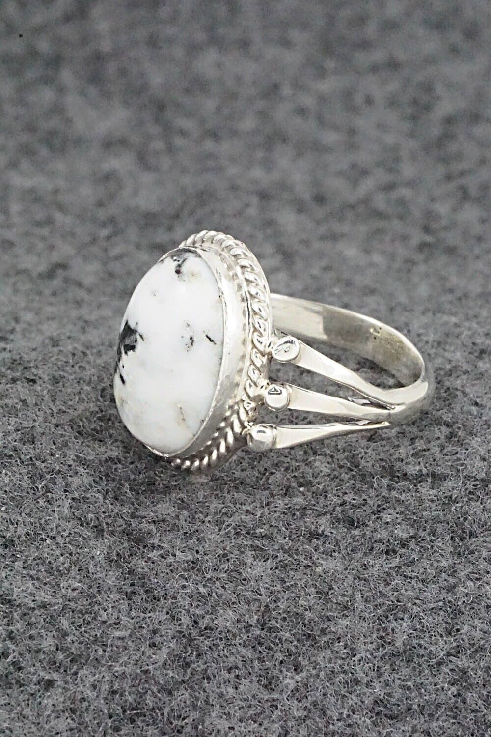 White Buffalo & Sterling Silver Ring - Grace Kenneth - Size 7.5