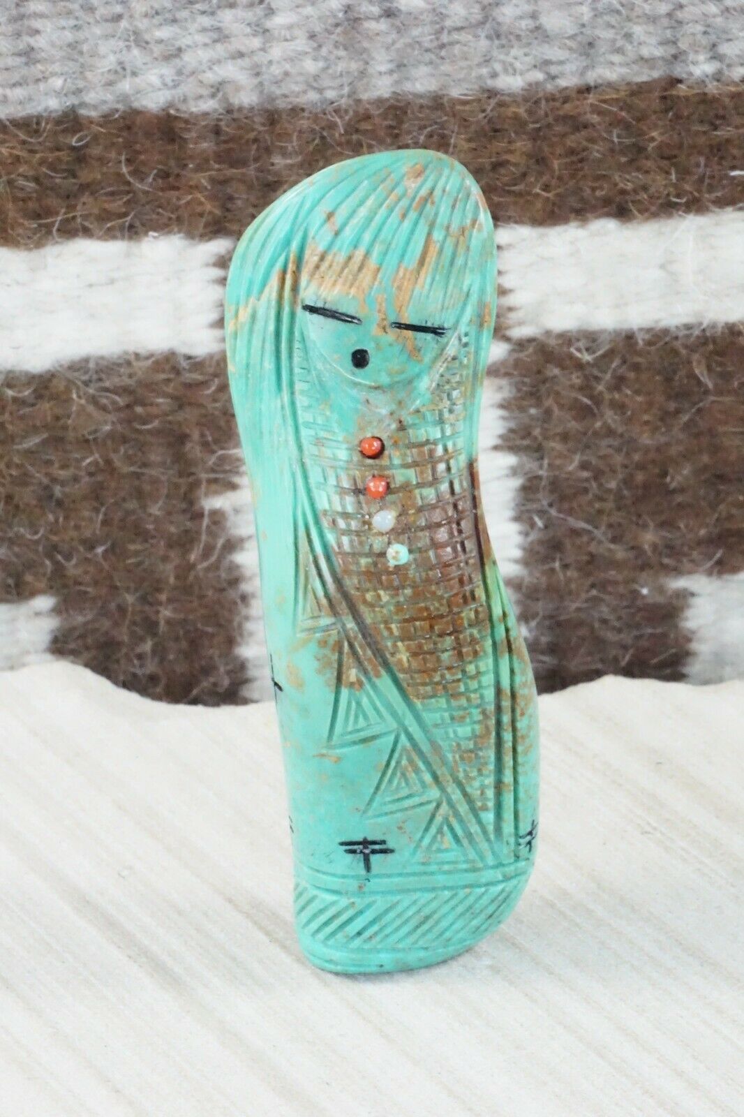 Corn Maiden Zuni Fetish Carving - Stuart Quandelacy