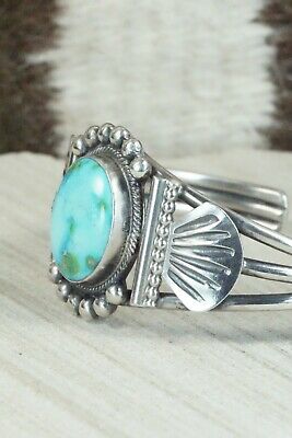Turquoise and Sterling Silver Bracelet - Leon Martinez