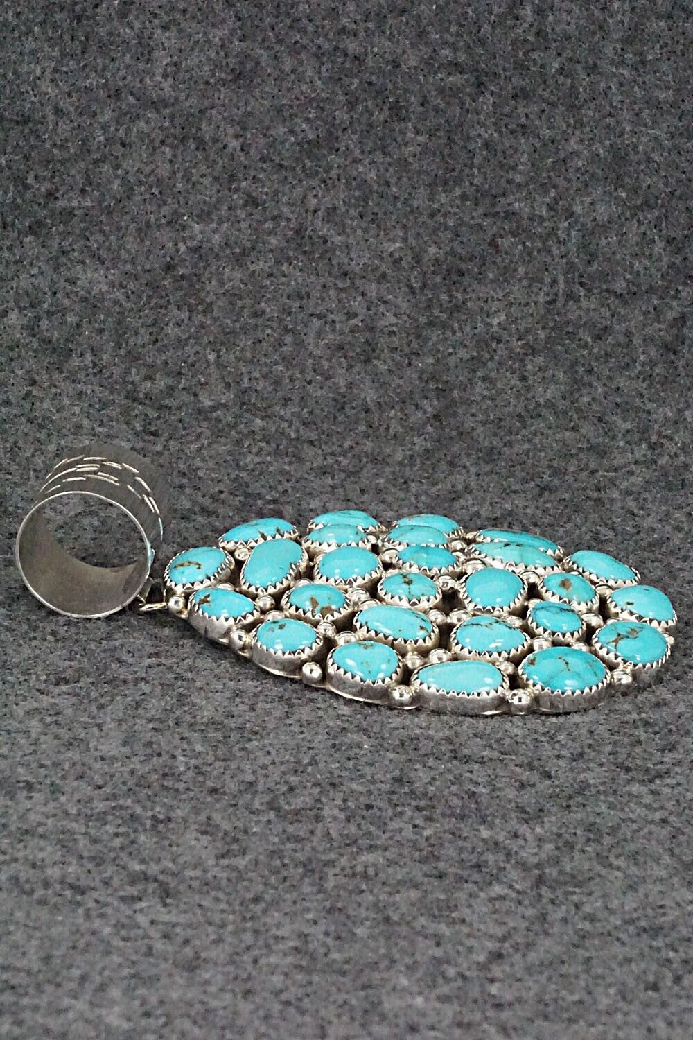 Turquoise & Sterling Silver Pendant - Marlene Haley