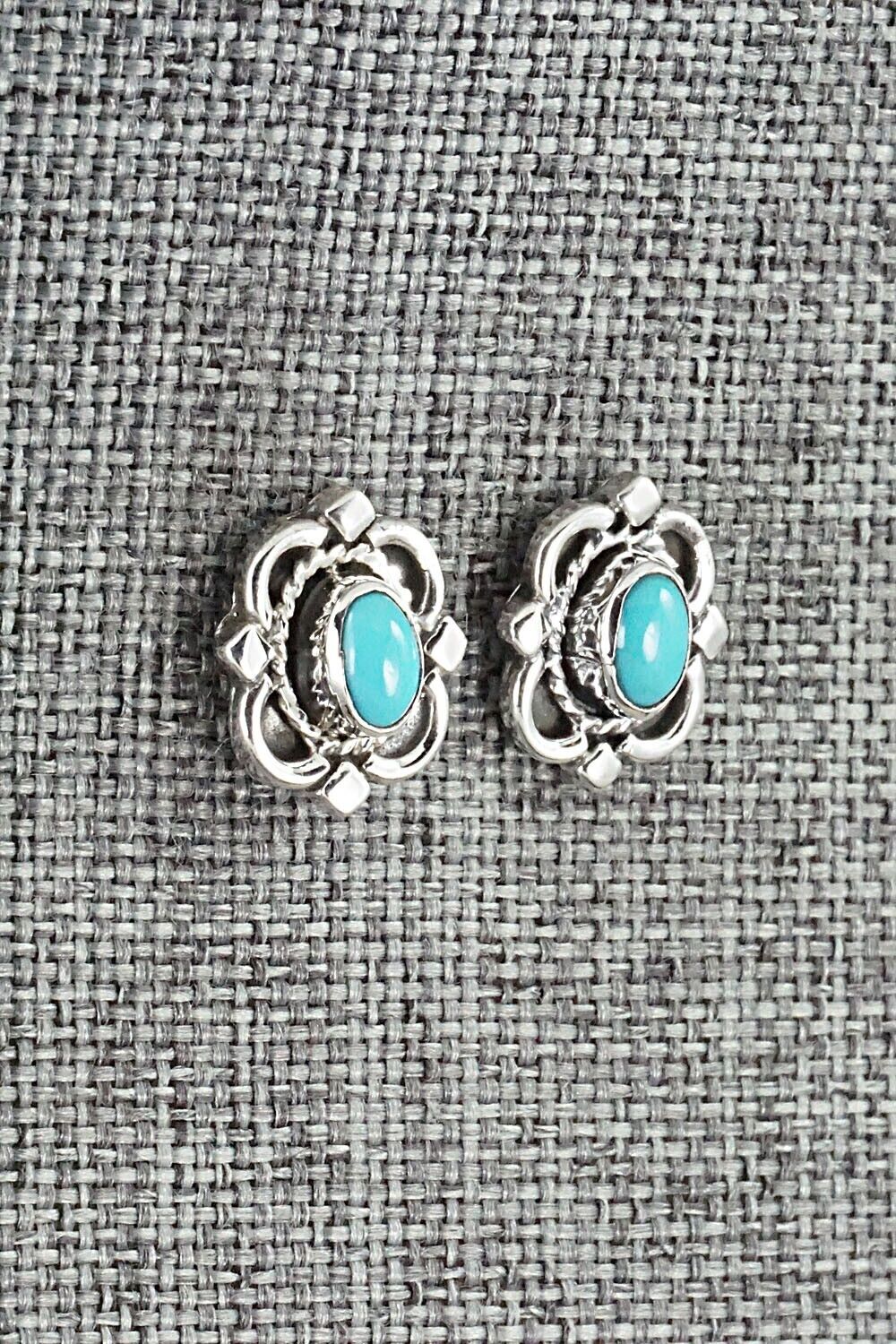 Turquoise and Sterling Silver Earrings - Sharon McCarthy