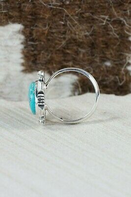 Navajo Turquoise and Sterling Silver Ring - Daniel Benally - Size 8.25