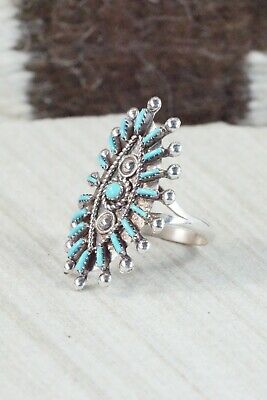 Turquoise and Sterling Silver Ring - Philander Gia - Size 8