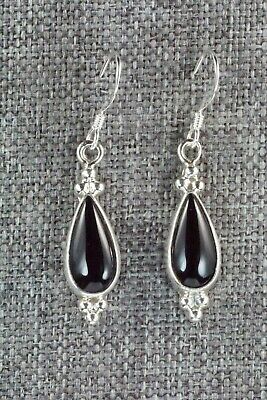 Onyx & Sterling Silver Earrings - Annie Spencer