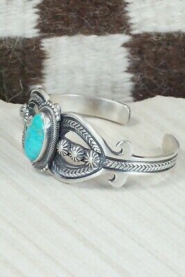 Turquoise and Sterling Silver Bracelet - Leon Martinez