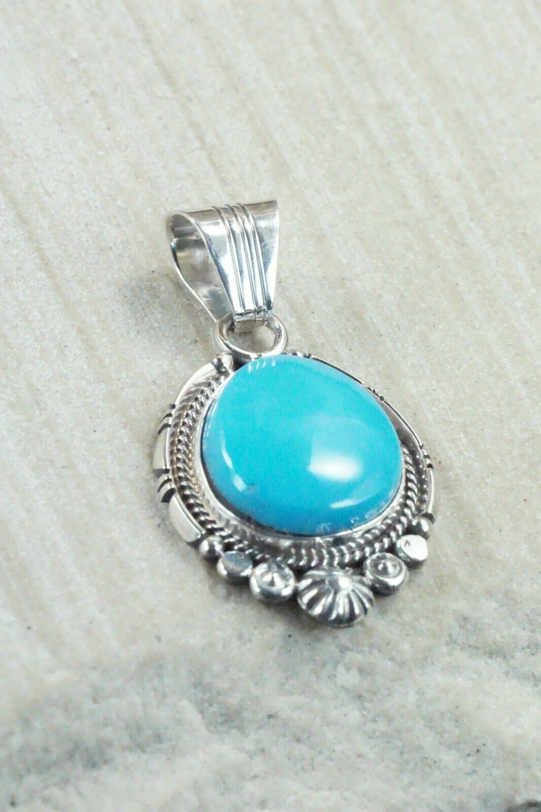 Turquoise & Sterling Silver Pendant - Daniel Benally