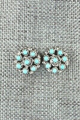 Turquoise & Sterling Silver Earrings - Randy Hooee
