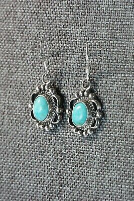 Navajo Turquoise & Sterling Silver Earrings - Jan Mariano
