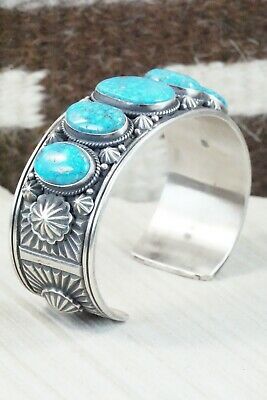 Navajo Turquoise & Sterling Silver Bracelet - Derrick Gordon