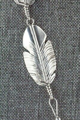 Sterling Silver Feather & Chain Necklace - Ben Begay
