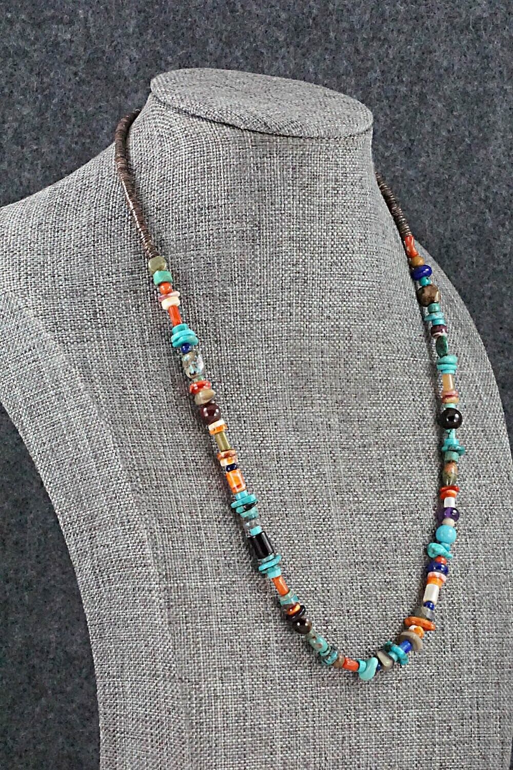 Multi Stone and Sterling Silver Necklace - Helen Tsosie