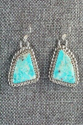Turquoise & Sterling Silver Earrings - Alvin Joe