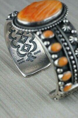 Navajo Spiny Oyster & Sterling Silver Bracelet - Myron Etsitty - High Lonesome Trading