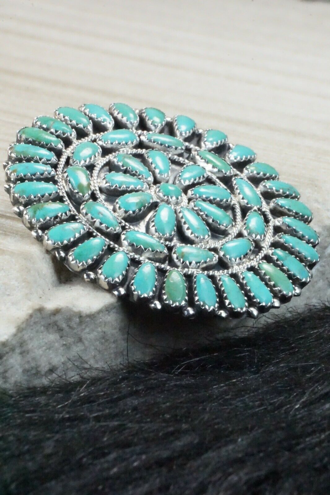 Turquoise and Sterling Silver Pendant - Zeita Begay