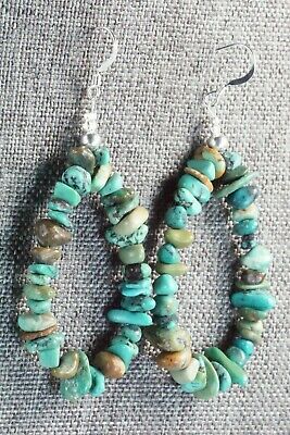 Turquoise & Sterling Silver Earrings - Navajo