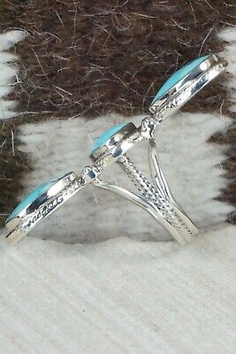 Turquoise and Sterling Silver Ring - Bucky Belin - Size 6