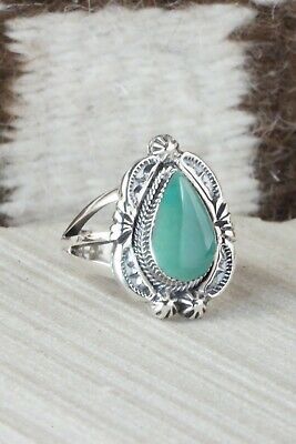 Turquoise & Sterling Silver Ring - Irvin Tsosie - Size 7