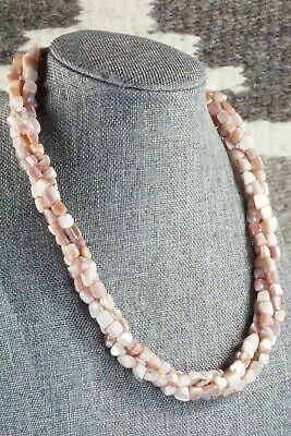 Mother of Pearl & Sterling Silver Necklace - Navajo