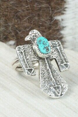 Turquoise & Sterling Silver Ring - Delbert Arviso - Size 7.5