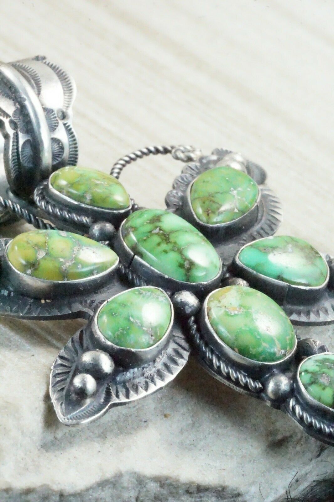 Turquoise & Sterling Silver Pendant - Shawn Cayatineto
