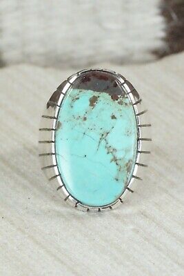 Turquoise and Sterling Silver Ring - Ray Jack - Size 10.25