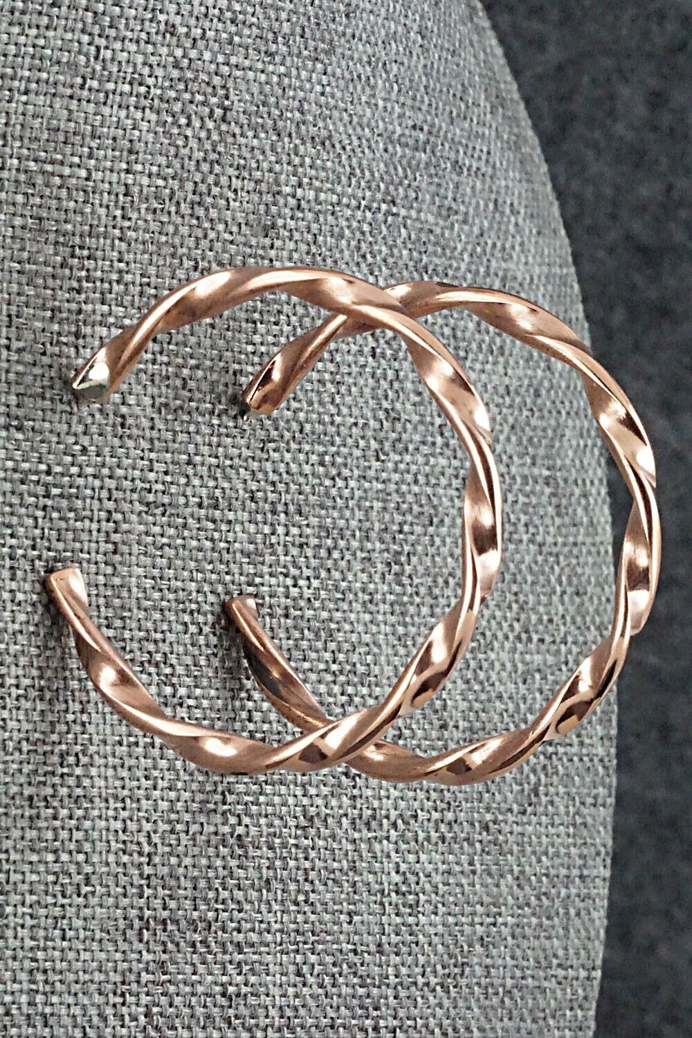 Copper Hoop Earrings - Elaine Tahe