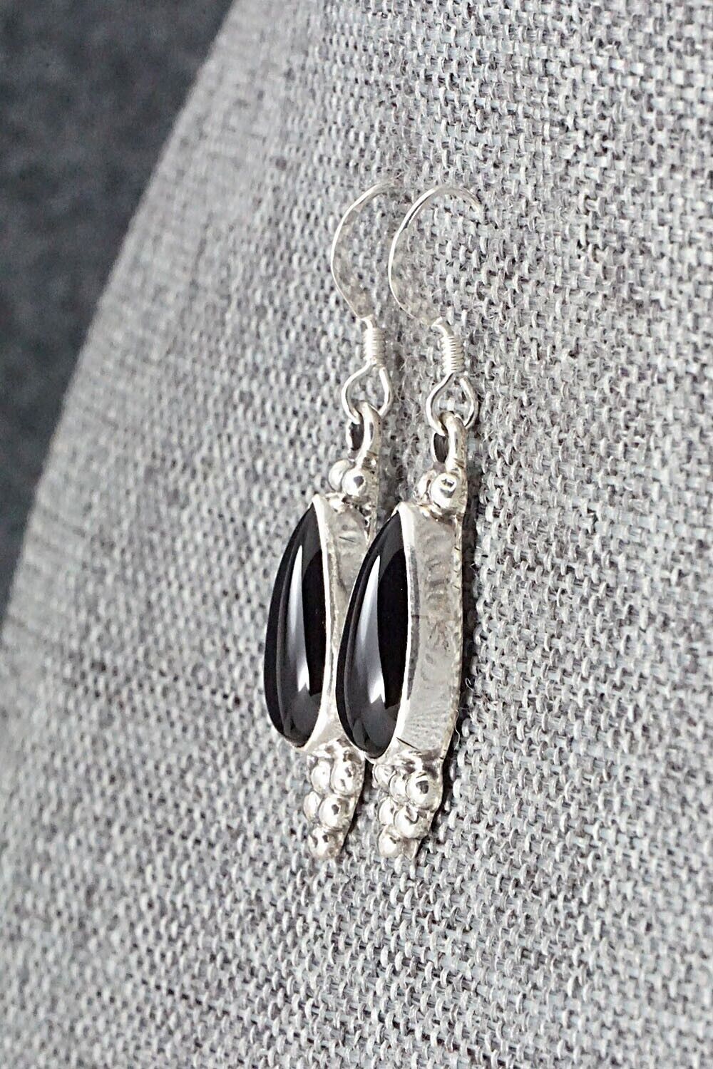 Onyx & Sterling Silver Earrings - Judy Largo