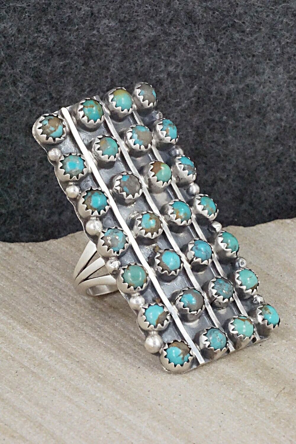 Turquoise & Sterling Silver Ring - Roberta Begay - Size 7